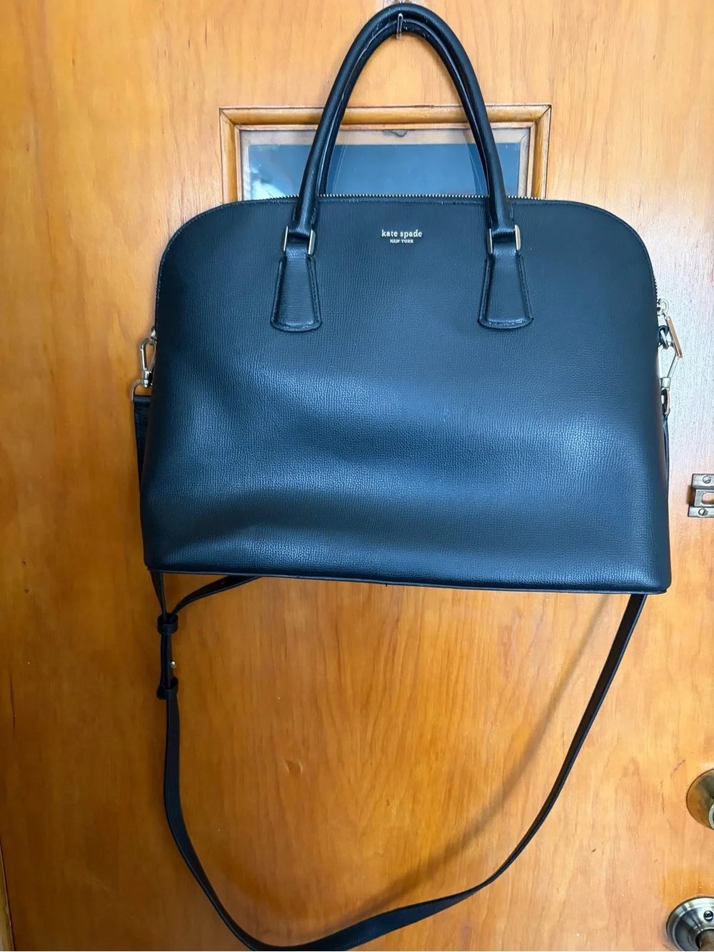 kate spadeBlack Leather laptop bag